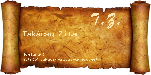 Takácsy Zita névjegykártya
