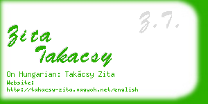 zita takacsy business card