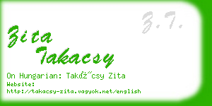 zita takacsy business card